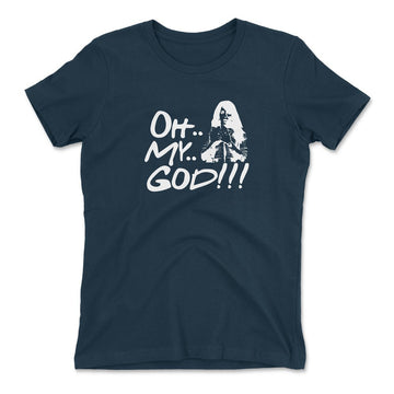 Oh My God!!! Womens T-Shirt in Midnight Navy color